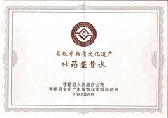 喜報！壯藥正骨水制作技藝榮獲縣級非物質(zhì)文化遺產(chǎn)項目
